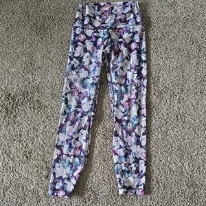 lululemon athletica WOMENS Leggings - Purple and Blue Floral